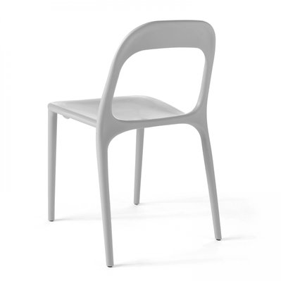 Lot de 4 chaises en plastique blanc - 103528 - 3663095014191