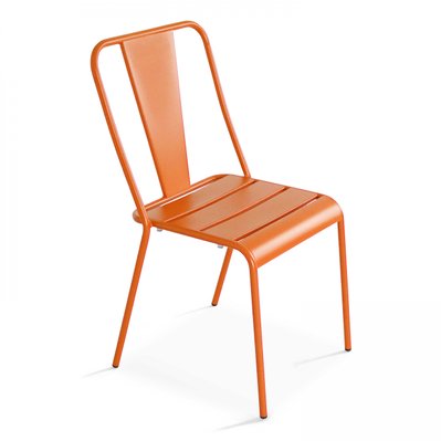 Chaise de jardin en métal orange - 104083 - 3663095020703