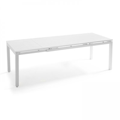 Table de jardin extensible aluminium blanc - 105173 - 3663095029683