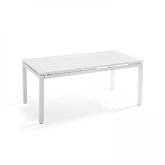Table de jardin extensible aluminium blanc