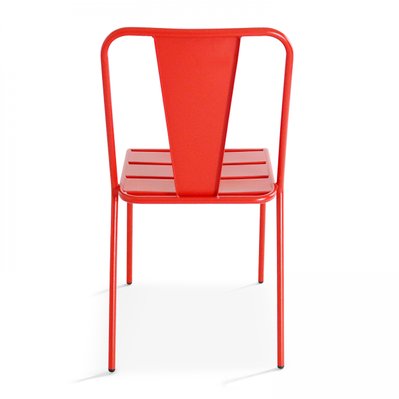 Chaise de jardin en métal rouge - 104082 - 3663095020697
