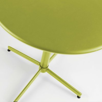 Palavas - Table ronde bistro inclinable en acier vert - 105169 - 3663095029645