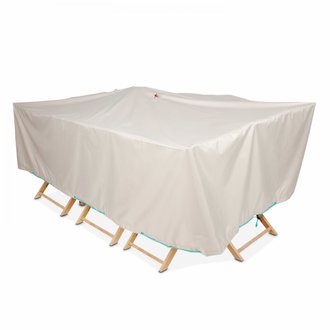 Housse table de jardin rectangulaire 240 x 130 cm, Cov'Up - Taupe
