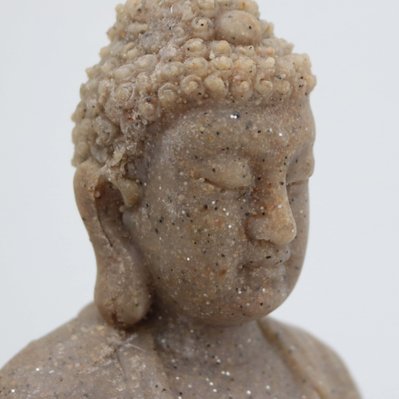 Fontaine Bouddha debout en pierre reconstituée avec LED - 104945 - 3663095027900