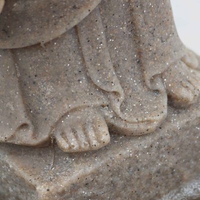 Fontaine Bouddha debout en pierre reconstituée avec LED - 104945 - 3663095027900