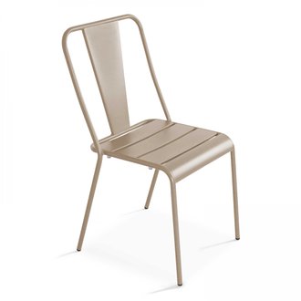 Chaise en métal style industriel, Dieppe - Multicolore