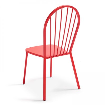 Chaise bistrot en métal rouge - 105778 - 3663095035226