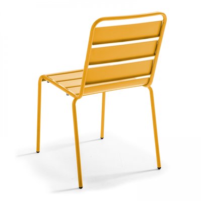 Palavas - Chaise en métal jaune - 105763 - 3663095035073