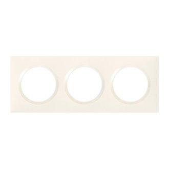 Plaque Legrand Dooxie - 3 postes - carré - blanc