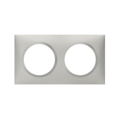 Plaque Legrand Dooxie - 2 postes - carré - aluminium - 3414971020283 - 3414971020283
