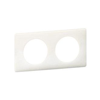 Plaque Legrand Céliane - 2 postes - carré - blanc