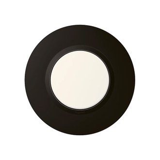 Plaque Legrand Dooxie - 1 poste - rond - noir mat