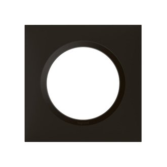 Plaque Legrand Dooxie - 1 poste - carré - noir velours