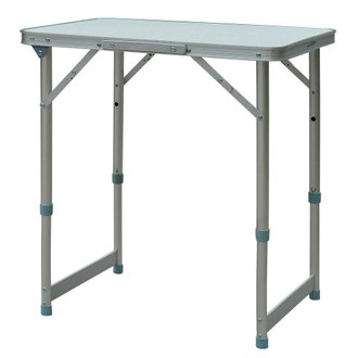 Table pliante table de camping aluminium MDF blanc