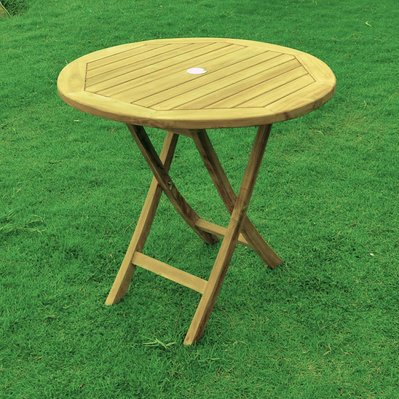Table ronde pliable marron ⌀ 80 cm MEJIA - 224812 - 3760313240360