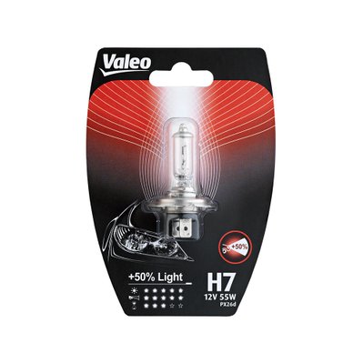Lampe Halogène VALEO H7 plus 50 pour cent Light - 3276420325185 - 3276420325185