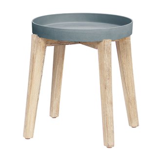 Table basse Gypso gris en bois et grès SANDSTONE