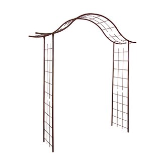 Arche de jardin arabesque en fer vieilli tubes ronds