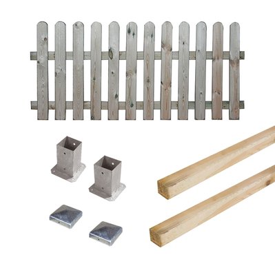 Kit barrière en bois Coquelicot H 60 cm à fixer - CMJ959137 - 3517239591379