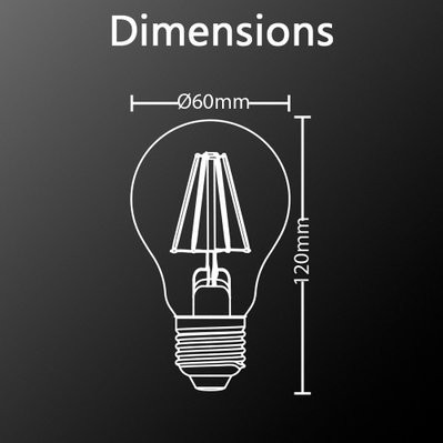 Ampoule LED décorative à filament - E27 - 3,8 W - blanc chaud - verre ambré - 3700619416908 - 3700619416908