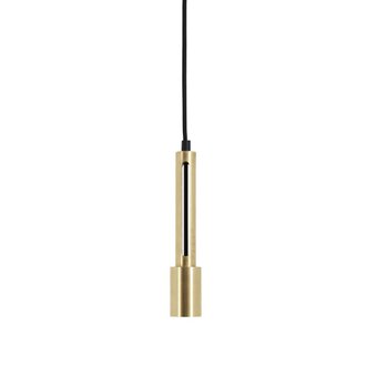 Suspension LED Aiguille - E27 - Ø 4,3 x 23 cm - laiton & noir