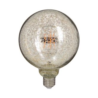 Ampoule LED Globe - E27 - 4 W - Ø 12,5 cm - blanc chaud - finition antique 