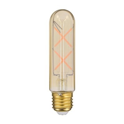 Ampoule LED Tube Vintage - E27 - 4 W - blanc chaud - verre ambré - 3700619420004 - 3700619420004