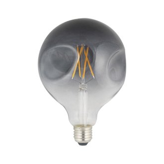 Ampoule LED Globe - E27 - 6 W - Ø 12,5 cm - blanc chaud - verre fumé