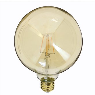 Ampoule LED Globe Vintage - E27 - 3,8 W - Ø 12,4 cm - blanc chaud - verre ambré