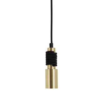 Suspension LED Spirale - E27 - Ø 4,3 x 120 cm - laiton & noir