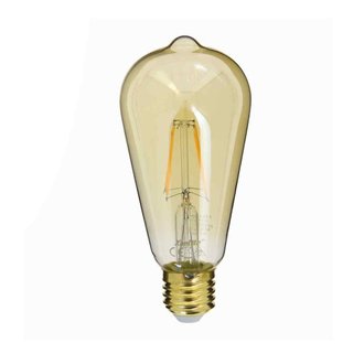 Ampoule LED Edison Vitage - E27 - 3,8 W - blanc chaud - verre ambré