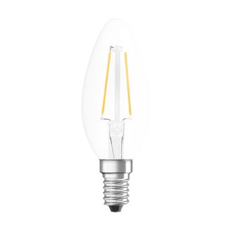 Pack de 2 ampoules LED flammes à filament - E14 - 2,5 W - blanc chaud