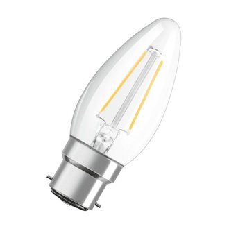Ampoule LED flamme à filament - B22 - 4 W - blanc chaud