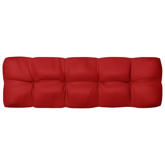 vidaXL Coussin de canapé palette Rouge 120x40x10 cm