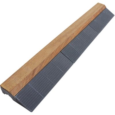 Bordure pour dalle bois clipsable XTiles - 118 x 19,5 cm - Brun - 70_124 - 3760168465062