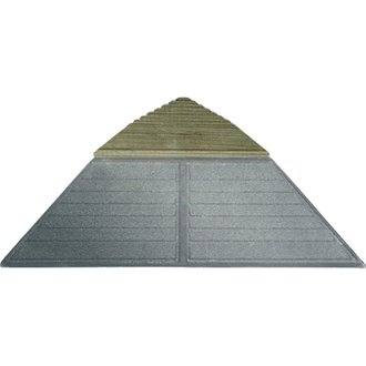 Lot 4 angles pour dalle bois clipsable pin XTiles - 19,5 x 19,5 cm - Brun