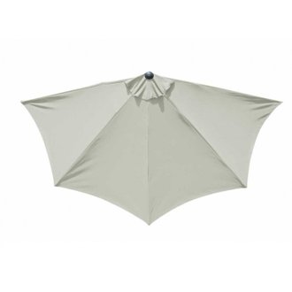 Parasol droit 1/2 - Longueur 300 cm - Toile écrue - Aluminium