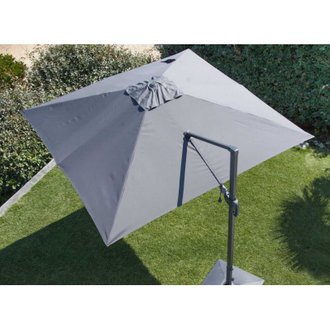 Parasol déporté orientable NH - Toile carré 300 x 300 cm - Toile grise