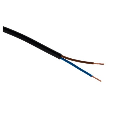 Câble d'alimentation électrique HO3VVH2-F 2x 0,75 Noir - 10m - 114521 - 3545411145218