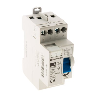 Interrupteur différentiel 40/2 30mA Type A NF - Zenitech - 150974 - 3545411509744