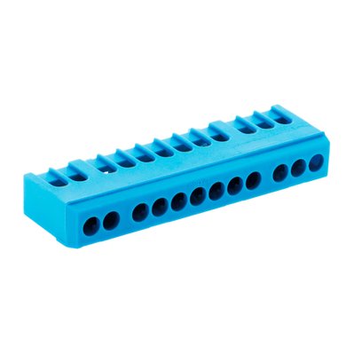 Bornier neutre 12 modules Bleu - 150022 - 3545411500222