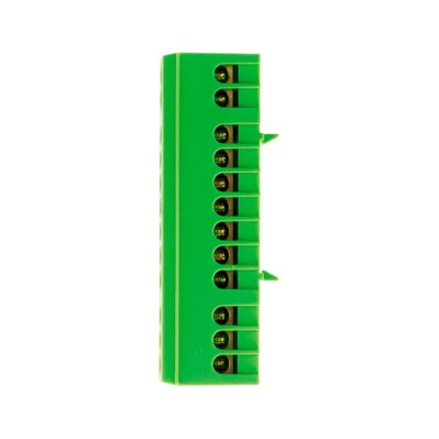 Bornier de terre 12 modules Vert - 150020 - 3545411500208