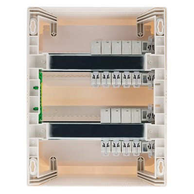 Coffret T3 26 modules Blanc équipé de 9 disjoncteurs et 2 inter. diff. livré avec accessoires - Zenitech - 150220 - 3545411502202