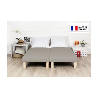 Sommier tapissier 160x200cm (80x200x2) gris français