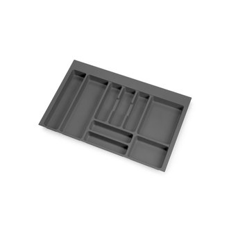 Range-couvert Optima pour tiroir de cuisine Vertex/Concept 500, module 800 mm .Panneau 16mm, Plastique, gris anthracite