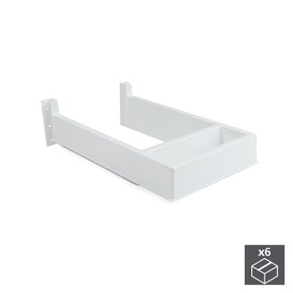 Emuca Sous-évier pour tiroir de salle de bain, rectangulaire, Plastique, Blanc, 6 ut.