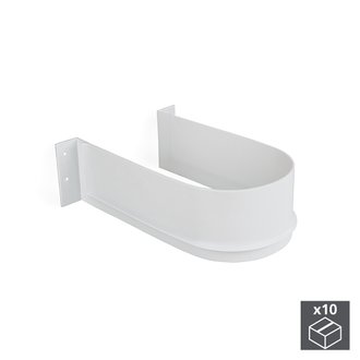 Emuca Sous-évier pour tiroir de salle de bain, courbe, Plastique, Blanc, 10 ut.