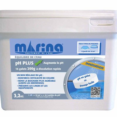 pH plus en galets pré-dosés 3,2 kg - Marina - 8421 - 3521680245637