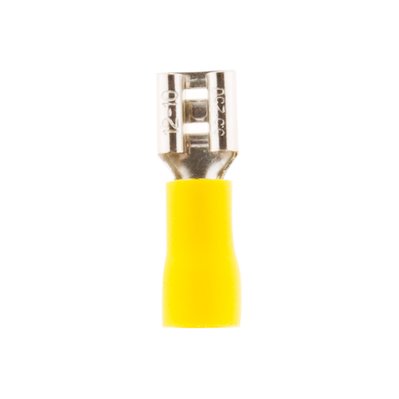 10 cosses jaunes clips femelles 6,3 mm - Zenitech - 121759 - 3545411217595