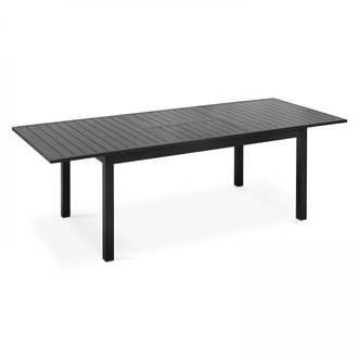 Table de jardin en aluminium noir extensible - Noir